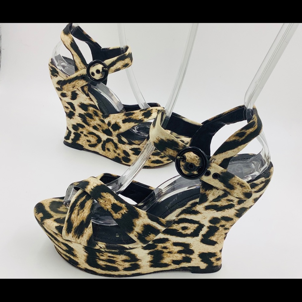 Alice and Olivier Fabulous Leopard 5”Platforms sz7 - Picture 2 of 6